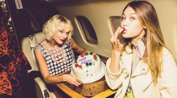 Hadiah ulang tahun Taylor Swift untuk Gigi Hadid. (Instagram)