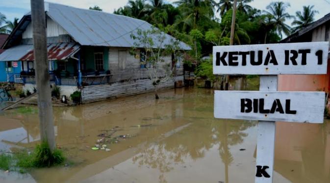 Banjir rendam rumah dan sawah di Bengkulu (Liputan6.com / Yuliardi Hardjo Putro)