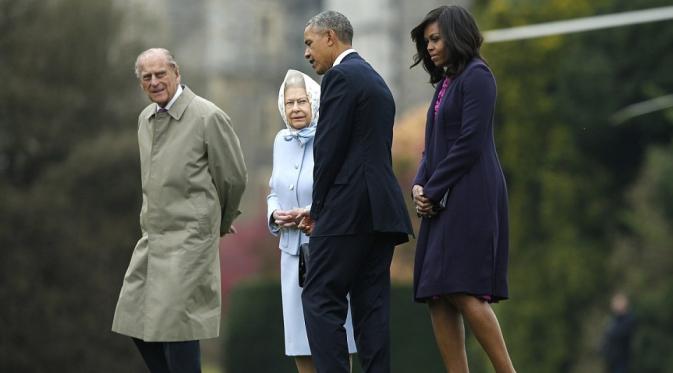 Elizabeth II mendapat kunjungan dari Presiden AS dan sang istri sebagai hadiah ulang tahunnya ke-90