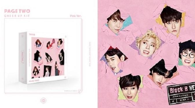 Girlband TWICE yang baru saja comeback dengan mini album bertajuk 'Page Two' dituduh melakukan plagiat desain album Block B dan f(x).