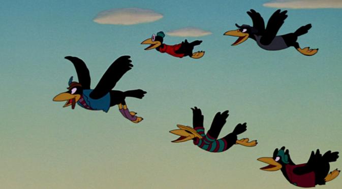 Kemunculan sekelompok burung gagak dalam film Dumbo yang dianggap menyimpan adegan rasis.
