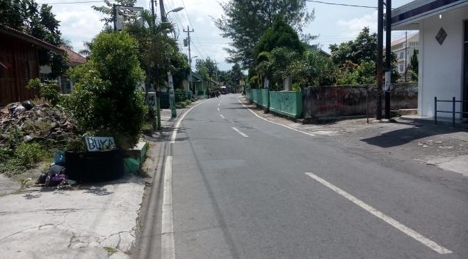 Lokasi serangan penyilet misterius di Yogyakarta. (Liputan6.com/Fathi Mahmud)