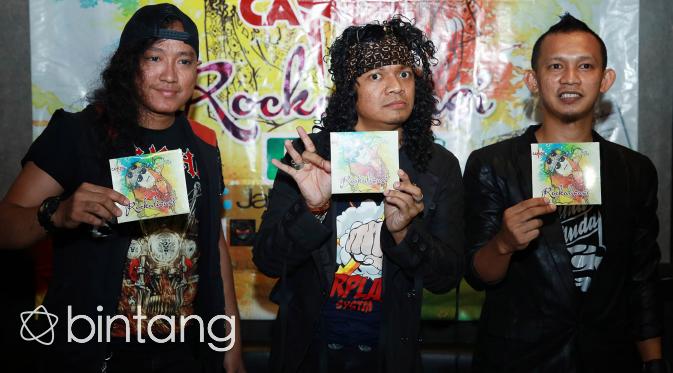 Candil di launching album 'Rockalisasi'. (Deki Prayoga/Bintang.com)
