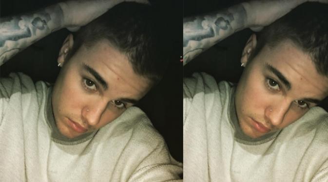 Gaya rambut baru ala Justin Bieber. (Instagram)