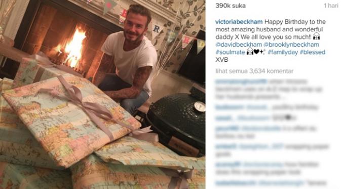 Ucapan ulang tahun Victoria untuk David Beckham. (Instagram)