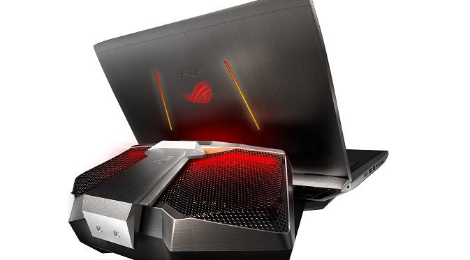 Asus ROG GX700, laptop dengan sistem cooling dock terpisah yang menjanjikan performa lebih mumpuni (sumber: wccftech.com)