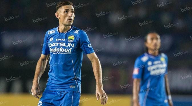 Striker Persib, Juan Belencoso, tersingkir karena minim kontribusi. (Bola.com/Vitalis Yogi Trisna)