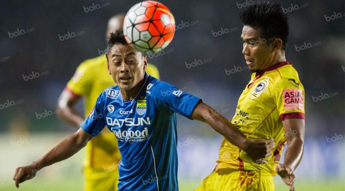 Fachrudin saat membela Sriwijaya FC di ajang Torabika Soccer Championsip 2016. (Bola.com/Vitalis Yogi Trisna)
