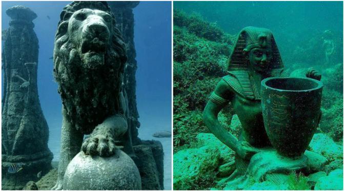 Temuan baru-baru ini mengungkapkan keberadaan dua kota penting Mesir Kuno yang sekarang berada di bawah permukaan air. (Sumber @CultureTrip via Twitter)