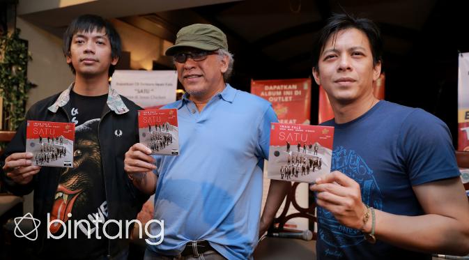 Suasana launching album 'Satu' Iwan Fals dan band-band Musica (Adrian Putra/Bintang.com)