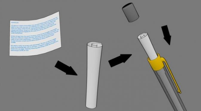 Curang ujian cara lama, dengan menyisipkan gulungan kertas ke dalam bolpen.(Sumber WikiHow)