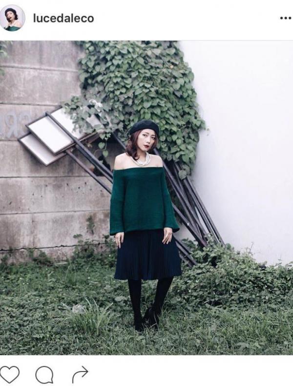 Style Menarik dengan Baju Sabrina. (via: instagram/@lucedaleco)
