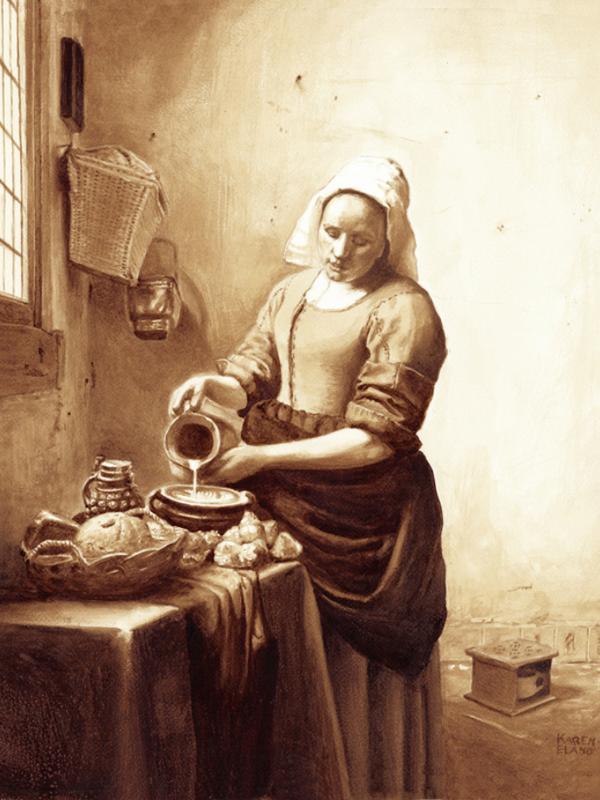 Vermeer's Barista. (Via: mymodernmet.com)