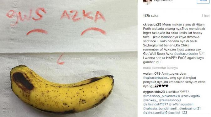 Chika Jessica mendoakan agar Azka Corbuzier segera sembuh (Instagram/@ckjessica25)