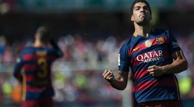 Striker Barcelona asal Uruguay, Luis Suarez. (AFP/Jorge Guerrero)