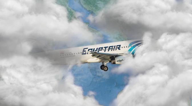 Ilustrasi Pesawat EgyptAir hilang. (Liputan6.com/Desi Rika Yanti)