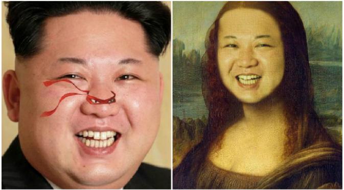 Tidak berlama-lama, netizen menjajal keahlian mereka untuk menciptakan modifikasi foto Kim Jong-un sehingga menjadi olok-olok. (Sumber news.com.au)