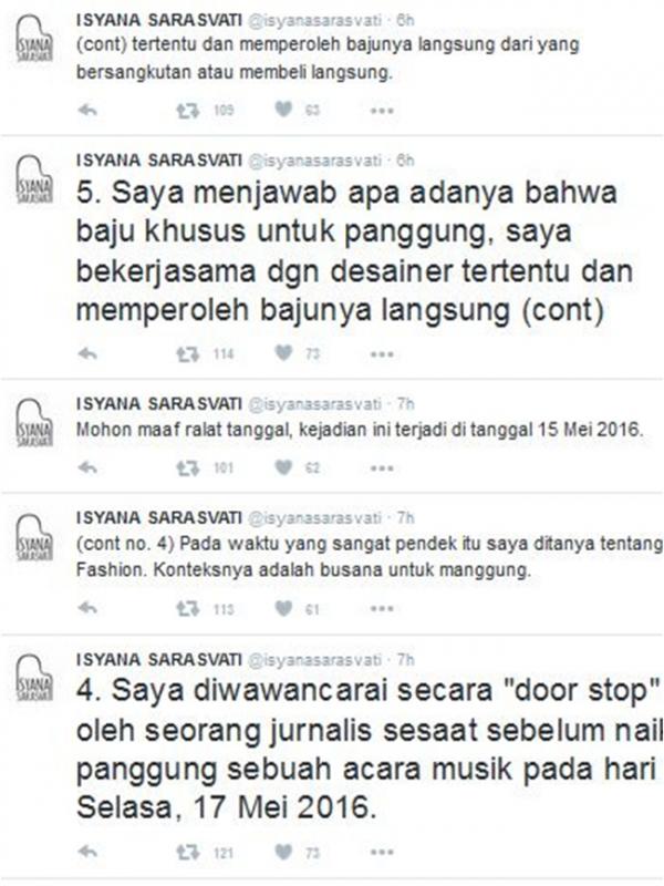 Isyana Sarasvati soal kasus belanja online (via Twitter/@isyanasarasvati)