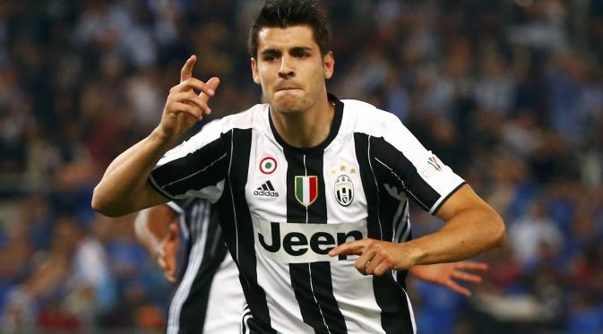 Performa Alvaro Morata semakin terasah saat ia berseragam Juventus. (REUTERS/Tony Gentile)