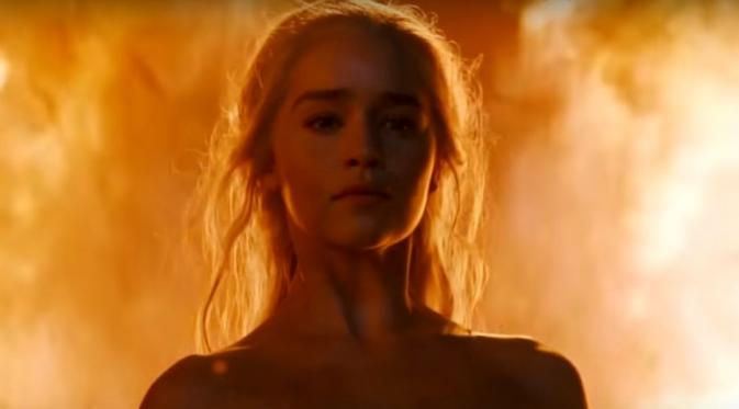 Emilia Clarke, di salah satu episode Game of Thrones musim keenam. (HBO)