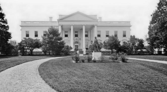 Penampakan Gedung Putih pada tahun 1860 (whitehousemuseum.org).