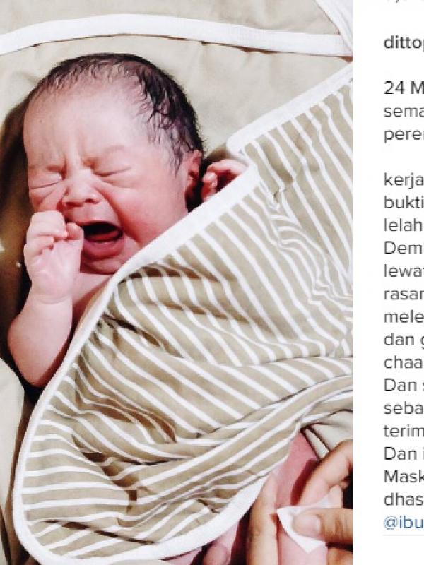 Ayudia Bing Slamet melahirkan bayi laki-laki (Instagram)