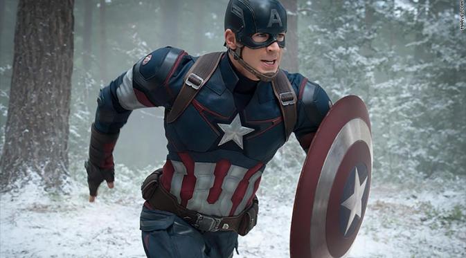 Chris Evans sebagai Captain America. Foto: via money.cnn.com