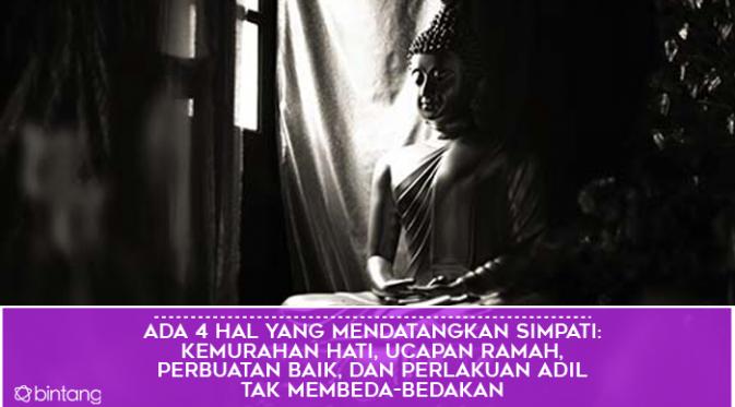 Kata-kata Bijak Sang Buddha. (Design by Muhammad Iqbal Nurfajri/Bintang.com)