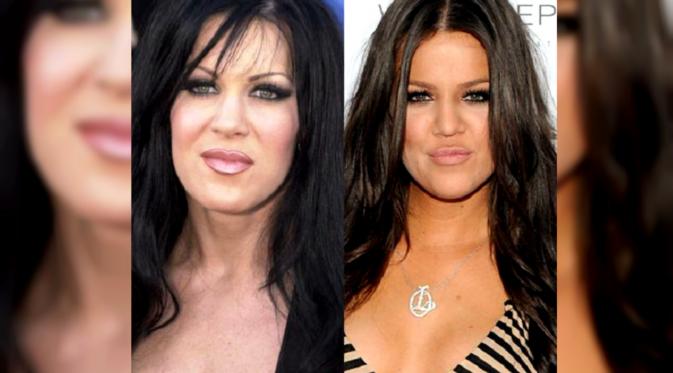 Dua selebriti Hollywood yang serupa tapi tak sama, Chyna dan Khloe Kardashian (sumber:Chicago Tribune)