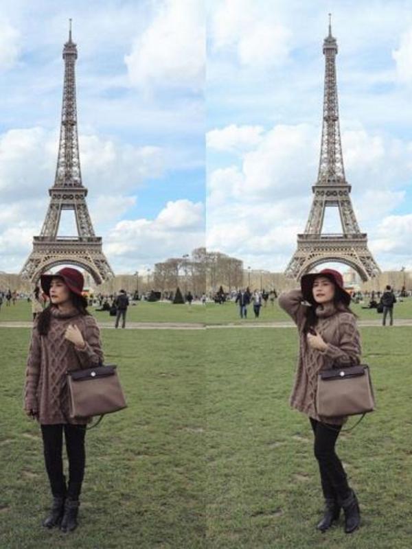 Prilly Latuconsina saat berkunjung ke Paris (Instagram/@ prillylatuconsina96)