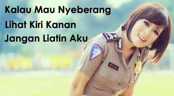 Meme polwan cantik | Via: istimewa