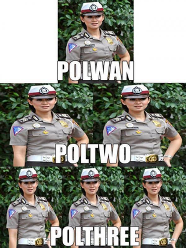 Meme polwan cantik | Via: istimewa