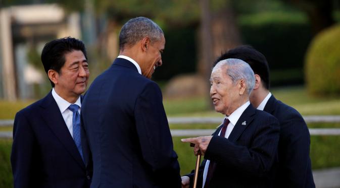 Obama bertemu para korban selamat bom atom Hiroshima (REUTERS/Kimimasa Mayama)