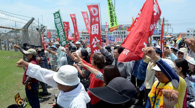 Kasus pembunuhan gadis Jepang memicu ketegangan antar pihak militer AS dan warga Okinawa (AFP)