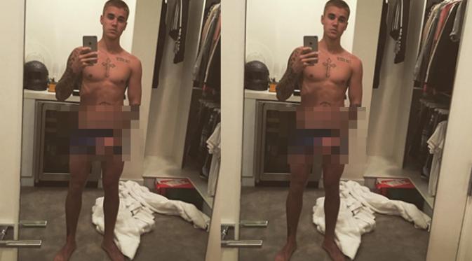 Justin Bieber kembali berpose menantang dalam Instagram pribadinya. (Instagram)