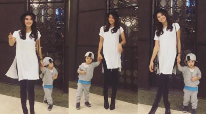 Irena Justine dan anaknya, Arjuna Keith Al Ghifary (Instagram/@irena_justine)