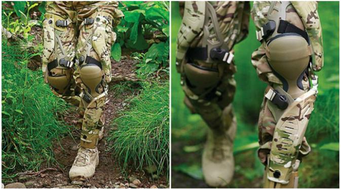 Pihak militer AS sedang menguji celana yang dapat dipakai untuk mengisi daya baterai menggunakan energi dari gerakan pemakai celana. (Sumber Bionic Power via Daily Mail)