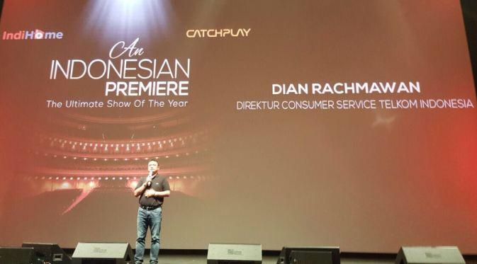 Dian Rahmawan, Direktur Consumer Service Telkom Indonesia di Peluncuran Kerja Sama CatchPlay - Indihome