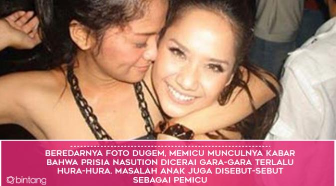 Kisah cinta Prisia Nasution (Foto: Bintang Pictures, Desain: Muhammad Iqbal Nurfajri)