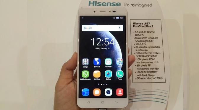 Smartphone Hisense (Liputan6.com/Andina Librianty)