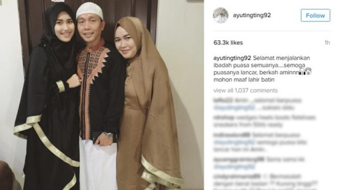 Ayu Ting Ting umbar kebersamaan dengan keluarga pada hari pertama Ramadan. (Instagram)
