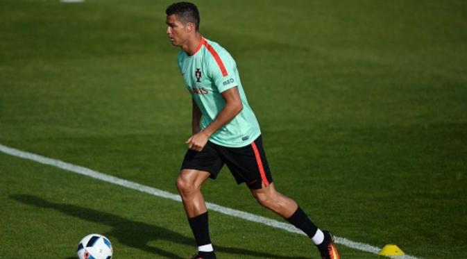 Penyerang tim nasional Portugal, Cristiano Ronaldo. (AFP/Patricia de Melo Moreira)