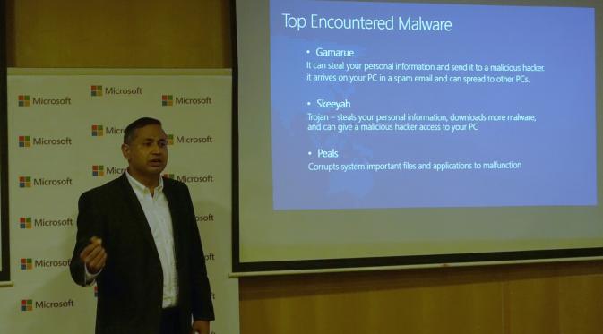 Keshav Dhakad, Regional Director, Intellectual Property & Digital Crime Unit Microsoft Asia di Singapura, Selasa (7/6/2016). (Liputan6.com/Agustin Setyo Wardani)