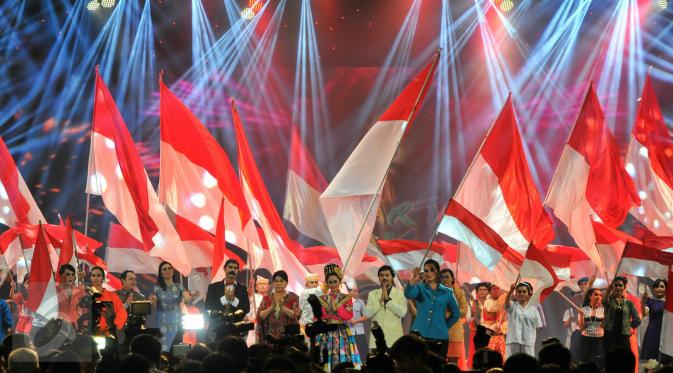 Drama Musikal saat pembukaan Jakarta Fair 2016, Jakarta, Jumat (10/6/2016). Ajang arena dan hiburan Jakarta Fair 2016 akan berlangsung selama 38 hari kedepan. (Liputan6.com/Yoppy Renato)