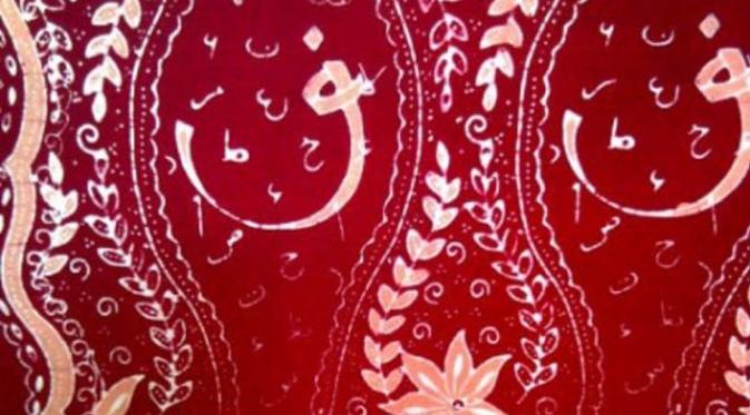 Batik hijaiyyah motif sekar tinadhah asem (Edhie Prayitno Ige/Liputan6.com)