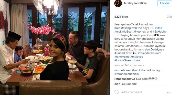 Farah Quinn Buka Puasa Bersama Mantan Suami (Instagram)