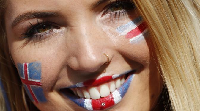 Suporter Islandia tak kalah cantik dengan negara-negara peserta Euro 2016 lainnya (Reuters)