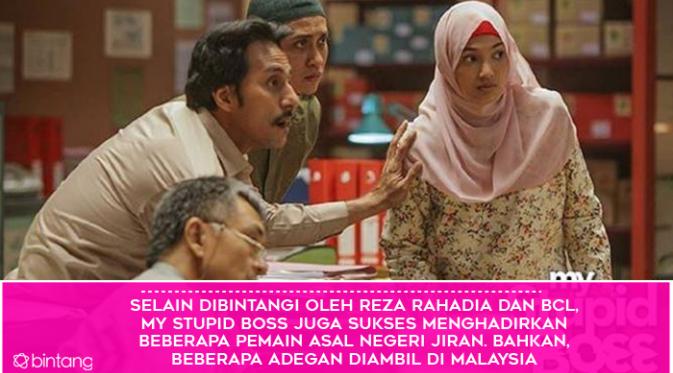 My Stupid Boss sukses menghadirkan aktor asal Malaysia. (Foto: dok. Falcon Pictures, Desain: Muhammad Iqbal Nurfajri) 