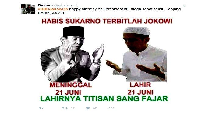 #HBDJokowi55 dari Netizen