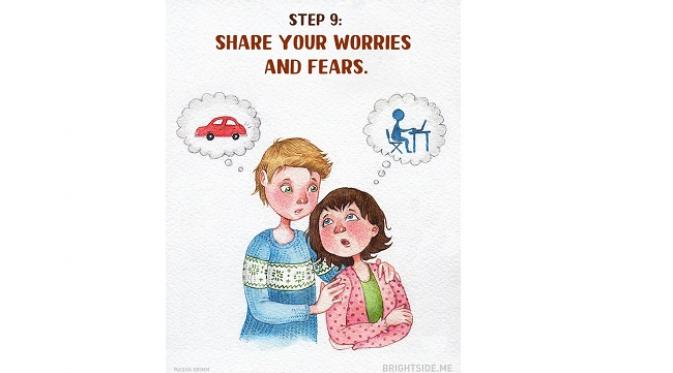 Bagikan kekhawatiran dan ketakutan Anda (sumber Brightside.me)